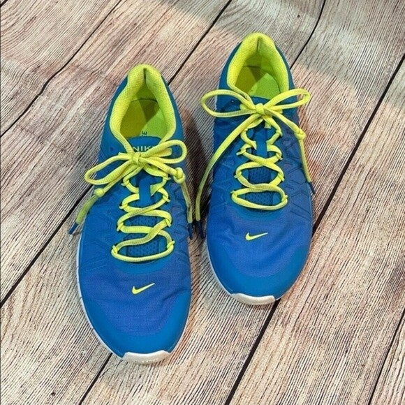 Nike Men\'s FREE TRAINER 3.0 Shoes Blue/Volt / White 630856-402 Size 8.5 main image 4